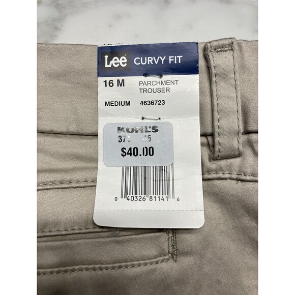 Lee Modern Series Curvy Fit Womens Tan Trousers Size 16 NWT - Picture 5 of 9